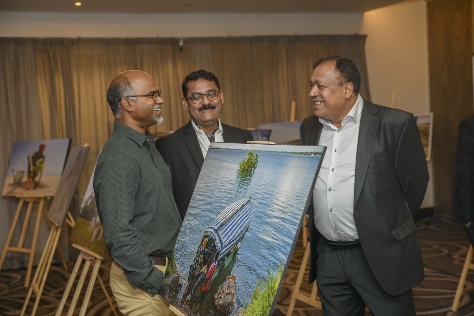 Winning prints handed over to entrants at the Nairobi exhibition.